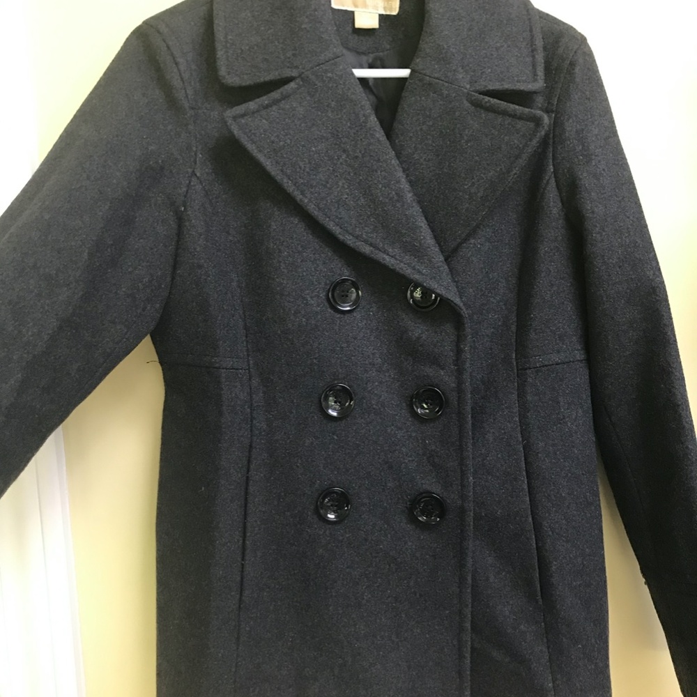 Michael Kors Grey PeaCoat Double Breasted